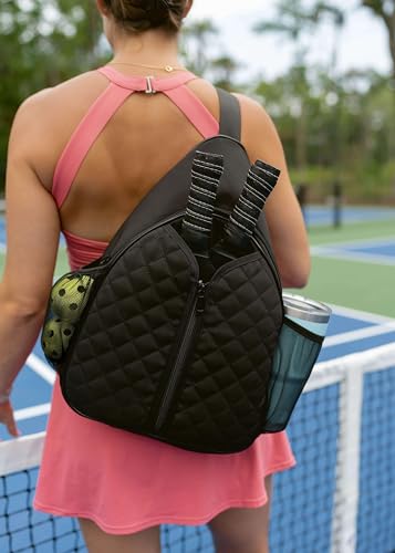 Sleek Pickleball Backpack with Adjustable Strap & Pockets