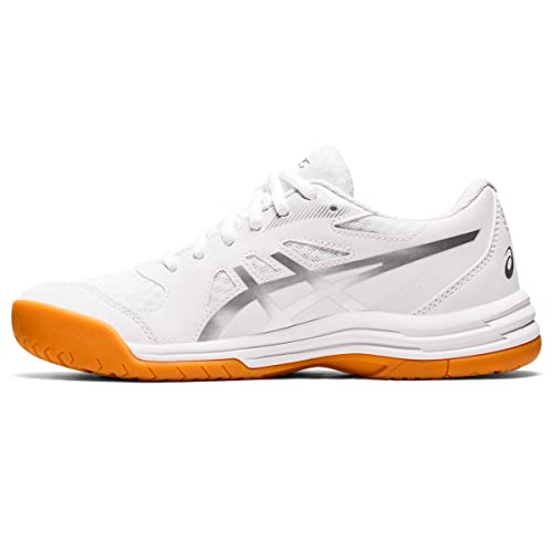 ASICS Women's Upcourt 5 Pickleball Shoes, 8.5, White/Silver
