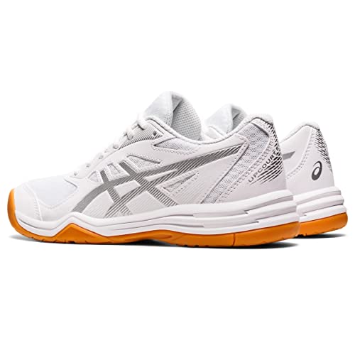 ASICS Women's Upcourt 5 Pickleball Shoes, 8.5, White/Silver