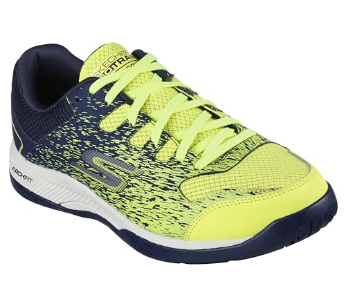 Skechers Men's Viper Court Pickleball Shoes, Yellow/Navy, 11