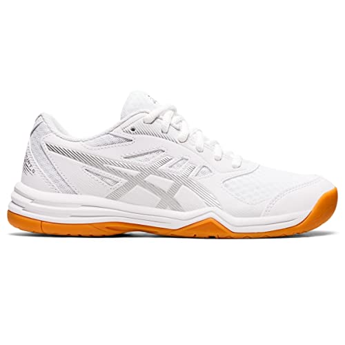 ASICS Women's Upcourt 5 Pickleball Shoes, 8.5, White/Silver