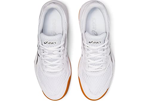 ASICS Women's Upcourt 5 Pickleball Shoes, 8.5, White/Silver