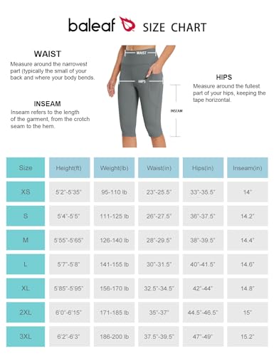 Gray High Waisted Capri Leggings with Pockets
