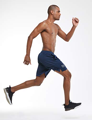 Men's Quick Dry Pickleball Shorts (2 Pack: Navy Blue/Blue)