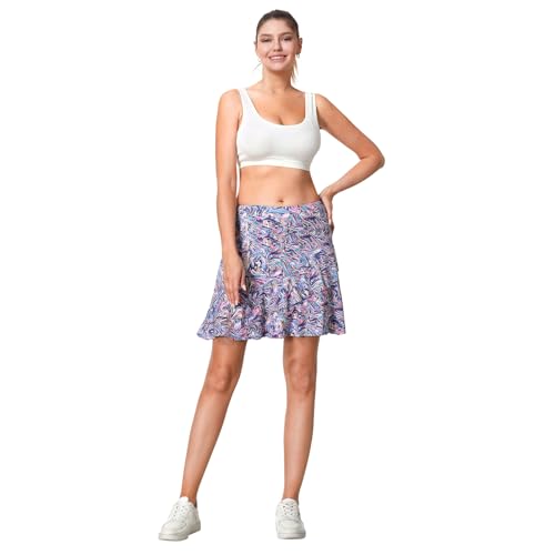 ANIVIVO Women's Ruffle Pickleball Skirt with Pockets