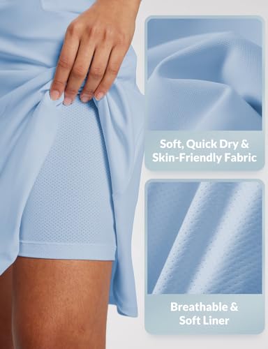 BALEAF Women's Tennis and Pickleball Modest Ruffle Skort