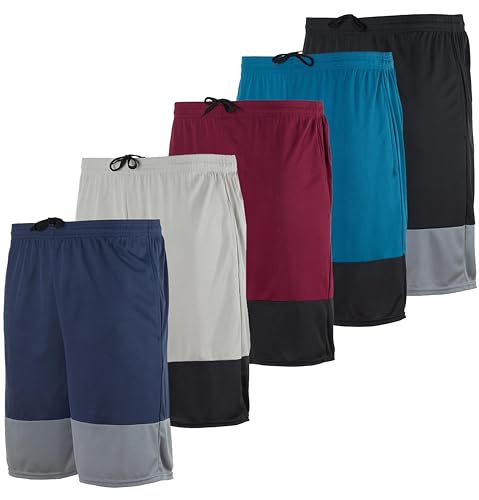 Men's Mesh Shorts Set, Pack of 5