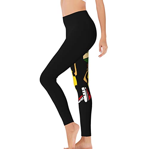 Women's High Waist Yoga Capri Leggings Black