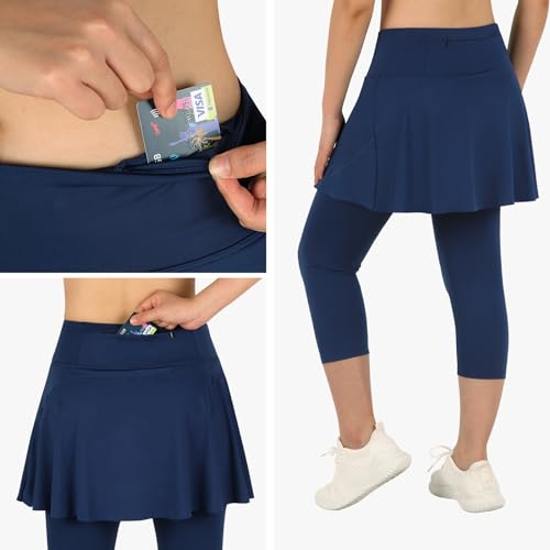ANIVIVO Women's Skirted Leggings with Pockets - Pickleball