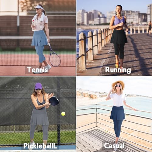 ANIVIVO Women's Skirted Leggings with Pockets - Pickleball