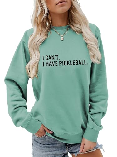 Pickleball Lover Crewneck Sweatshirt - Funny Letter Print