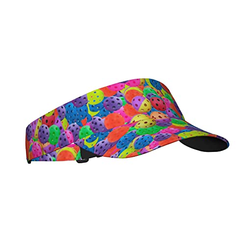 Pickleball Patterned Sun Visor Baseball Cap for Women/Men