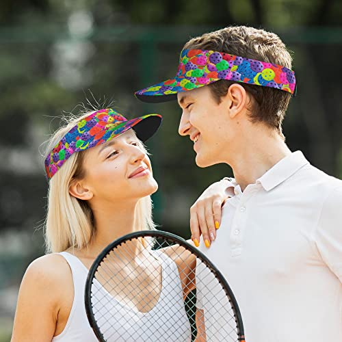 Pickleball Patterned Sun Visor Baseball Cap for Women/Men