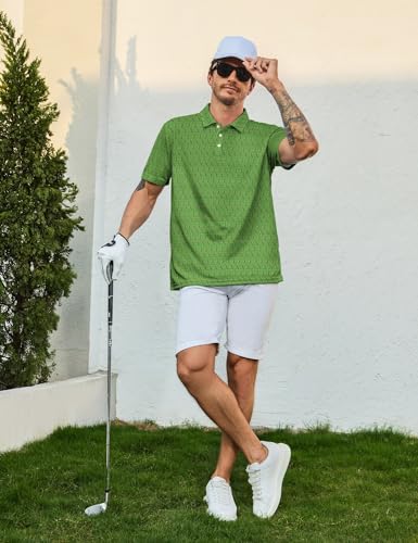 Men's Funny Pickle Print Polo Pickleball Shirts