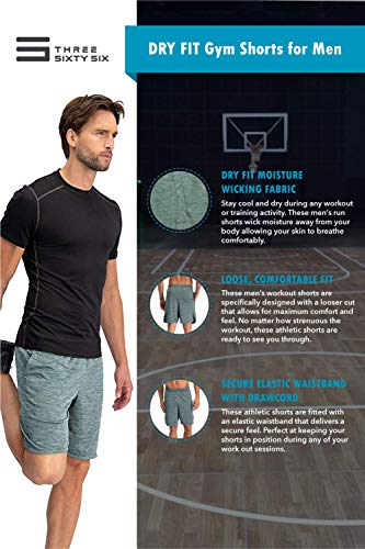 Men's Moisture Wicking Gym Shorts with Pockets