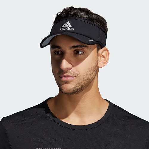 adidas Men's Superlite Sport Performance Visor, Black/Silver