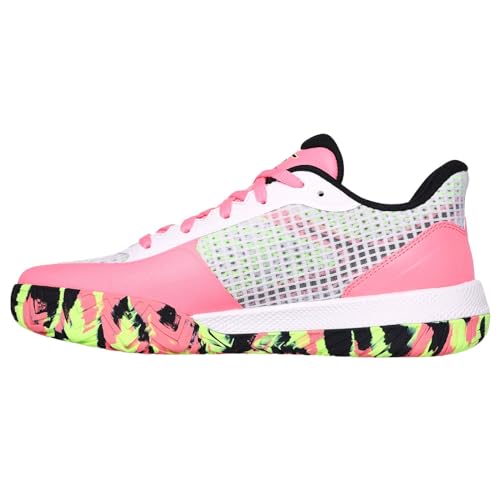 Skechers Women's Viper Pickleball Court Sneaker, White/Multi