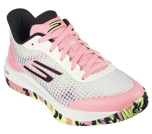 Skechers Women's Viper Pickleball Court Sneaker, White/Multi
