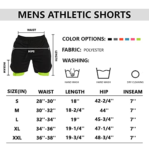 Green Large 2 in 1 Shorts for Men