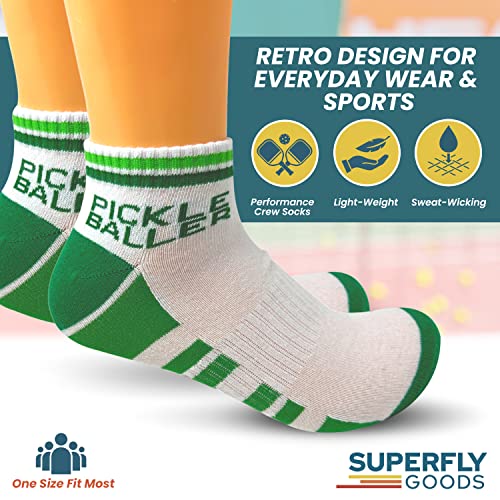 PICKLE BALLER Performance Crew Socks for Men & Women