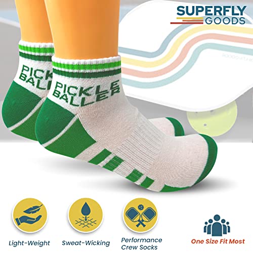 PICKLE BALLER Performance Crew Socks for Men & Women