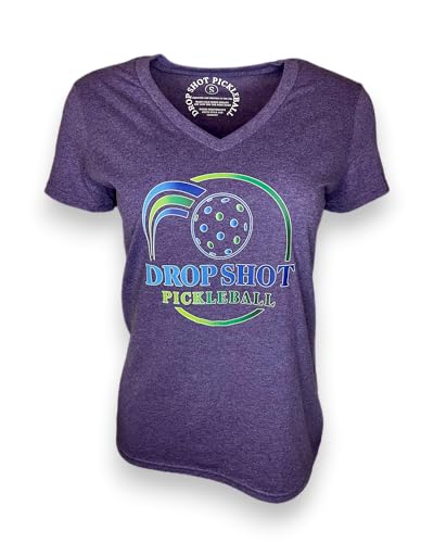 Women's V-Neck Pickleball Performance Tee - Purple