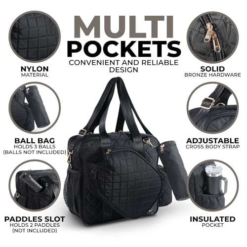 IZARI Pickleball Bag with Ball Bag and Hooks