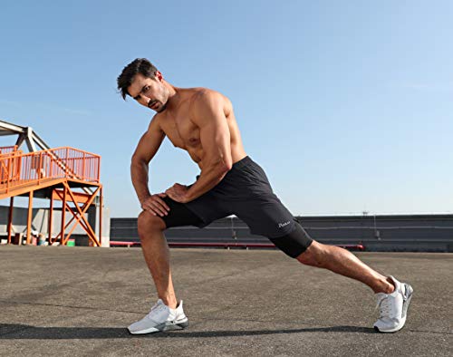 Pudolla Men's 2-in-1 Running Shorts with Phone Pockets