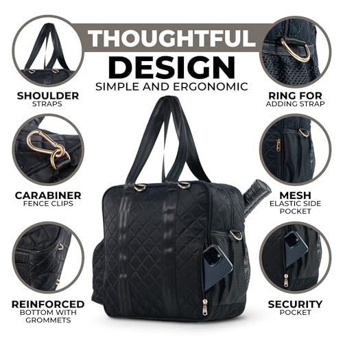 IZARI Pickleball Bag with Ball Bag and Hooks