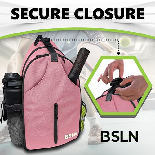 BSLN Pickleball Crossbody Sports Backpack for Women and Men