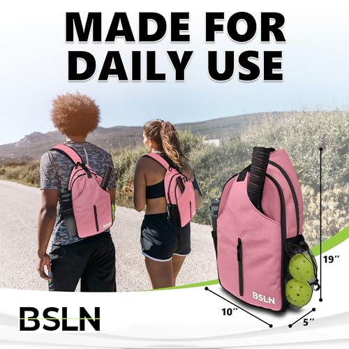 BSLN Pickleball Crossbody Sports Backpack for Women and Men