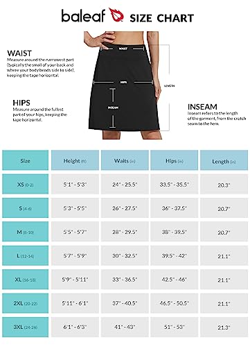 Women's Black Knee Length Pickleball Skort with Pockets