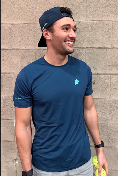 Johnny Pickleball Stretch Performance Crew Neck T-Shirt in Insignia Blue