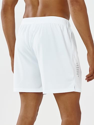 NORTHYARD Men's 5" Pickleball Athletic Shorts White
