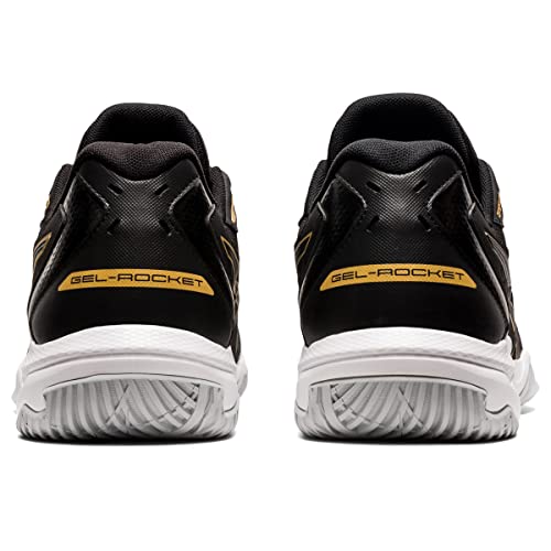 ASICS Men's Gel-Rocket 10 Court Shoes, Black/Gold