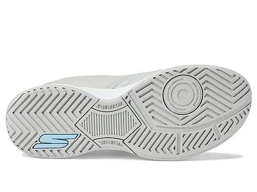 Skechers Women's Viper Court Pickleball Shoes, Grey/Blue, 8