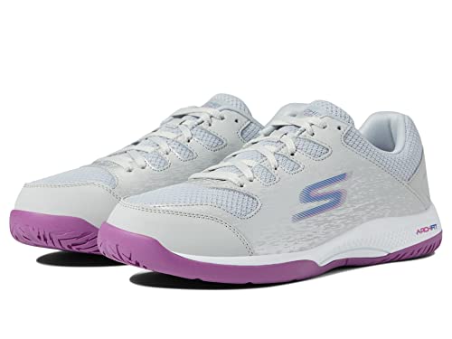 Women's Skechers Viper Court Pickleball Shoes, Grey/Purple, Size 9