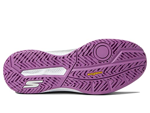 Women's Skechers Viper Court Pickleball Shoes, Grey/Purple, Size 9
