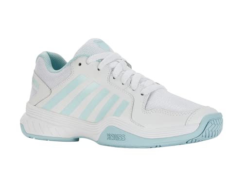 K-Swiss Women's Pickleball Shoe, White/Blue Glow, Size 8