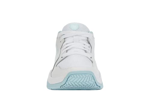 K-Swiss Women's Pickleball Shoe, White/Blue Glow, Size 8