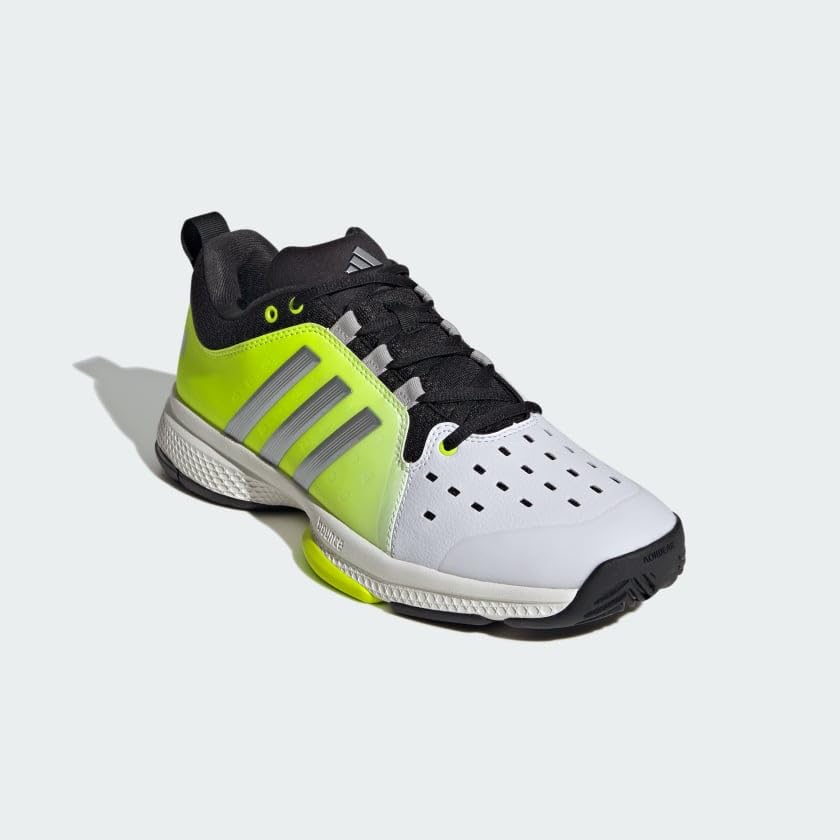 Adidas Men's Court Pickleball Sneaker, White/Silver/Black, Size 10.5