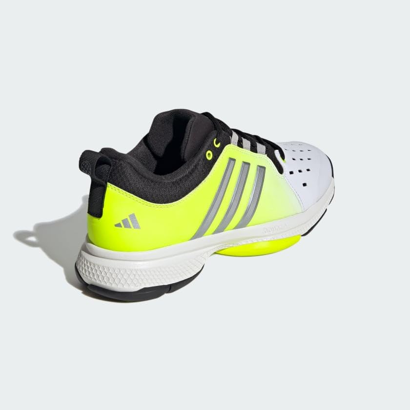Adidas Men's Court Pickleball Sneaker, White/Silver/Black, Size 10.5