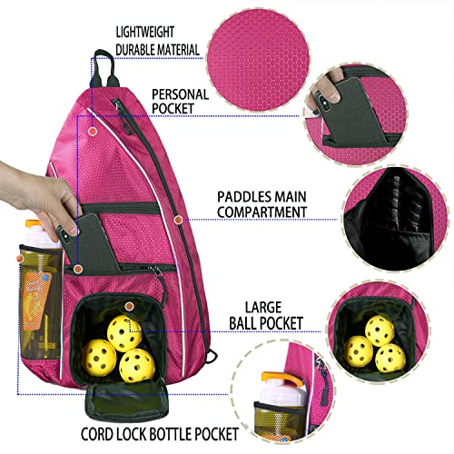 Reversible Crossbody Sling Backpack for Pickleball & Tennis
