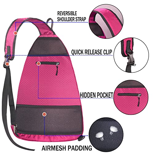 Reversible Crossbody Sling Backpack for Pickleball & Tennis