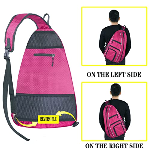 Reversible Crossbody Sling Backpack for Pickleball & Tennis