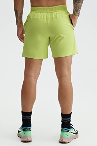 Fabletics Men's Fundamental Workout Shorts, Lime, Athletic