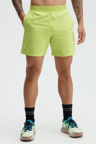 Fabletics Men's Fundamental Workout Shorts, Lime, Athletic