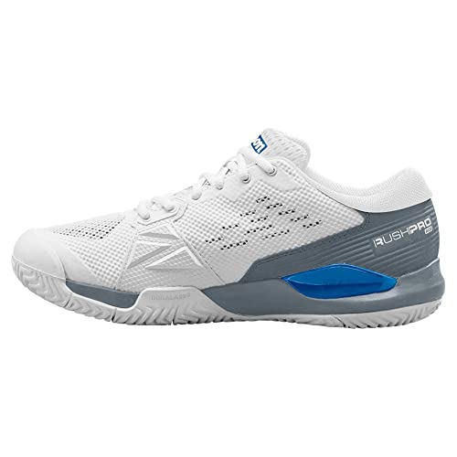 Wilson Men's Pickleball Sneaker, White/Grey/Blue, Size 10