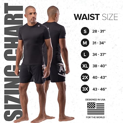 Anthem Athletics Men's Hyperflex Workout Shorts - Volcanic Black