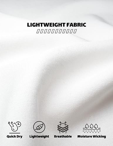 Men's Quick Dry Tennis Shorts with Pockets, White